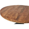 Table de salle à manger ronde style industriel en bois de manguier massif Mayorke