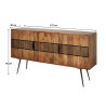 Buffet/bahut 172 cm style industriel en bois de manguier massif Mayorke