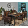Table de salle à manger extensible style vintage en acacia massif Halliwel