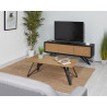 Table basse style scandinave en bois massif naturel Olympie