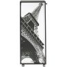 Caisson de bureau mobile à roulettes design noir Tour Eiffel