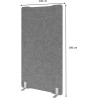 Cloison acoustique grise 100 x 2,5 x 180 cm