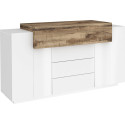 Meuble de rangement moderne 160 cm laqué blanc Corsiva