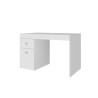 Bureau moderne plateau coulissant 100 cm laqué blanc Asmine