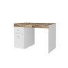 Bureau moderne plateau coulissant 100 cm laqué blanc Asmine