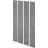 Dalle acoustique magnétique rectangulaire (lot de 4)