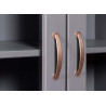 Vitrine style campagne 90 cm en pin massif vernis gris Louisa