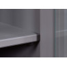 Vitrine style campagne 90 cm en pin massif vernis gris Louisa