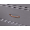 Vitrine style campagne 90 cm en pin massif vernis gris Louisa