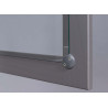 Vitrine style campagne 90 cm en pin massif vernis gris Louisa