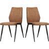 Chaise de restaurant vintage (lot de 2) piétement en métal Alice
