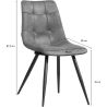 Chaise de restaurant vintage (lot de 2) piétement en métal Eline
