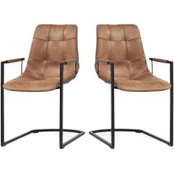 Fauteuil de restaurant vintage (lot 2) piétement luge en métal Rafael