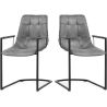 Fauteuil de restaurant vintage (lot 2) piétement luge en métal Rafael