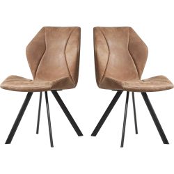 Chaise de restaurant vintage (lot de 2) piétement en métal Mike