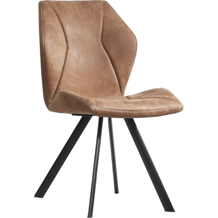 Chaise de restaurant vintage (lot de 2) piétement en métal Mike