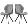 Chaise de restaurant vintage (lot de 2) piétement en métal Mike