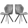 Chaise de restaurant vintage (lot de 2) piétement en métal Mike