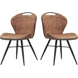 Chaise de restaurant vintage (lot de 2) piétement en métal Spencer
