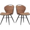 Chaise de restaurant vintage (lot de 2) piétement en métal Spencer