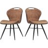 Chaise de restaurant vintage (lot de 2) piétement en métal Spencer