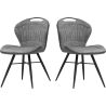 Chaise de restaurant vintage (lot de 2) piétement en métal Spencer