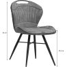 Chaise de restaurant vintage (lot de 2) piétement en métal Spencer