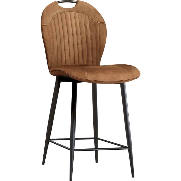Tabouret de bar vintage (lot de 2) piétement métal Harry