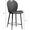 Tabouret de bar vintage (lot de 2) piétement métal Harry