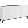 Buffet/bahut 160 cm moderne 3 portes/3 tiroirs Shine