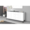 Buffet/bahut 160 cm moderne 3 portes/3 tiroirs Shine