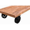 Table basse industrielle en bois de manguier massif Adelis