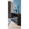 Commode moderne 6 tiroirs graphite Adriana