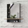 Armoire de toilette moderne chêne/graphite Oceline