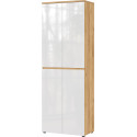 Armoire d'entrée moderne 70 cm chêne/blanc laqué Cornelia