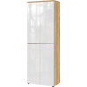 Armoire d'entrée moderne 70 cm chêne/blanc laqué Cornelia