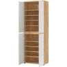 Armoire d'entrée moderne 70 cm chêne/blanc laqué Cornelia