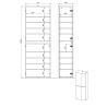 Armoire d'entrée moderne 70 cm chêne/blanc laqué Cornelia