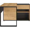 Bureau d'angle moderne chêne/graphite Finlande