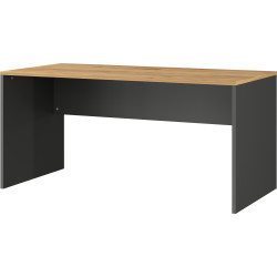 Bureau droit contemporain 158 cm chêne/graphite Isaya