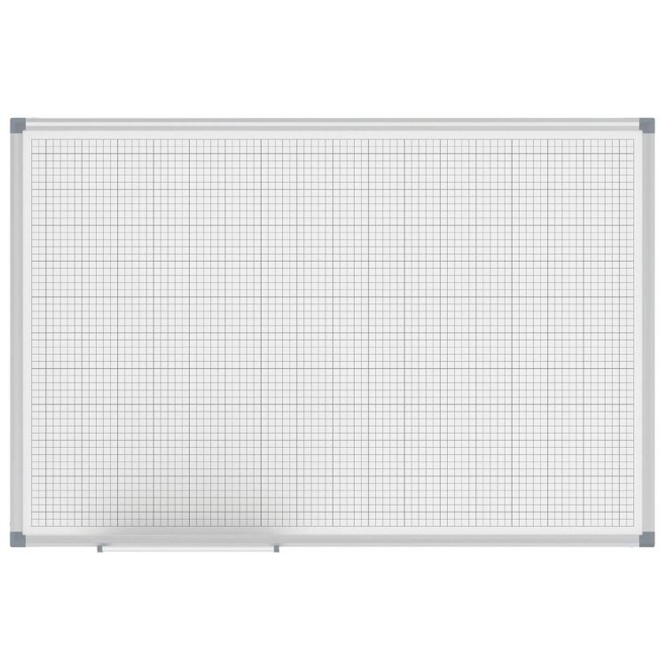 Tableau blanc pour aimants et marqueurs quadrillage 1 x 1 cm