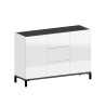 Buffet/bahut 120 cm moderne 2 portes/3 tiroirs Shine