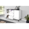 Buffet/bahut 120 cm moderne 2 portes/3 tiroirs Shine