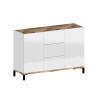 Buffet/bahut 120 cm moderne 2 portes/3 tiroirs Shine