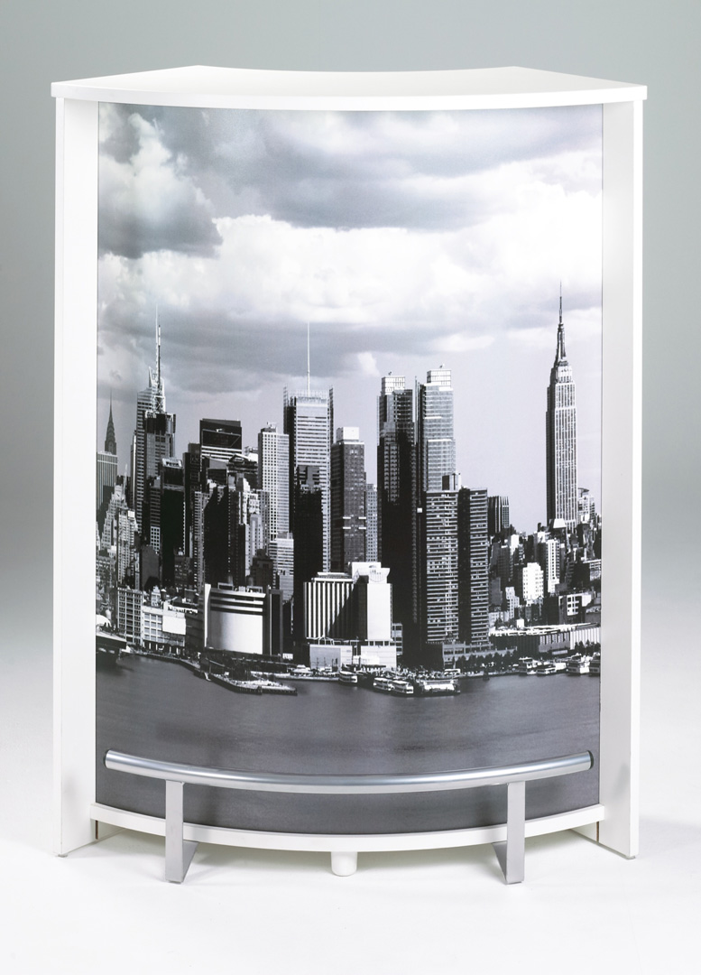 Bar design blanc imprimé Vue de New York Vision
