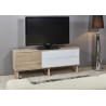 Meuble TV style scandinave chêne/blanc 160 cm Flavie