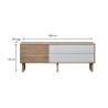 Meuble TV style scandinave chêne/blanc 160 cm Flavie