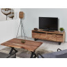 Meuble TV style industriel en acacia massif 160 cm Elfie