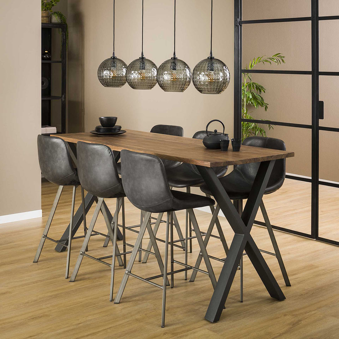 Lampe de table en fer bois barre longue style simple pour salle d'étude  bureau