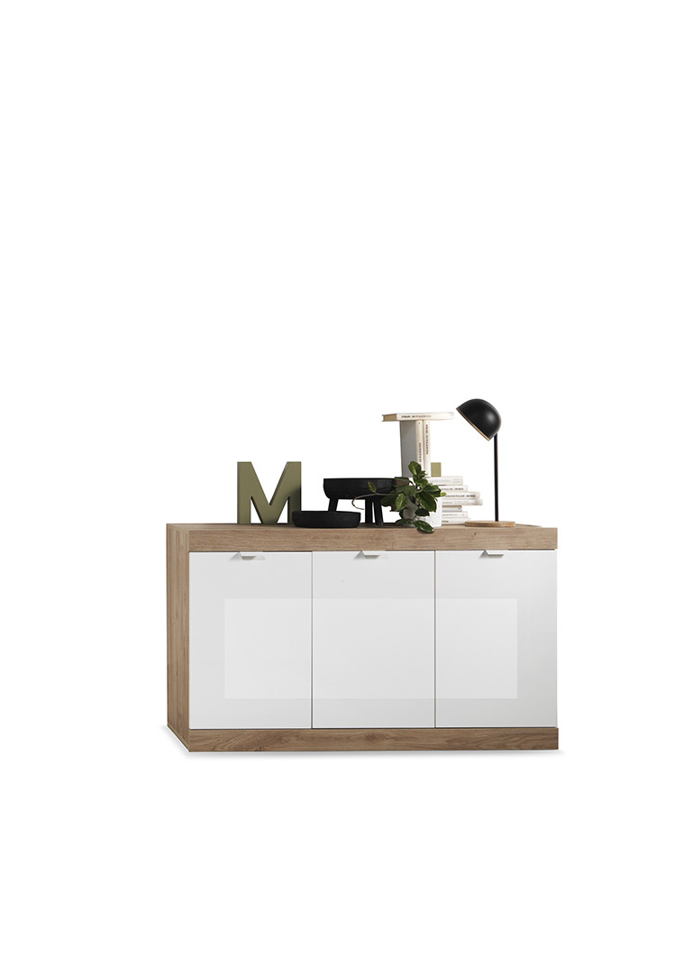 Buffet de cuisine, meuble de rangement 107 x 30 x 82 cm blanc - Conforama